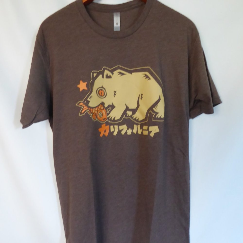RETIRED SUMOFISH BRAND MENS JAPANESE CALIFORNIA BROWN BEAR T SHIRT (NEW) LARGE